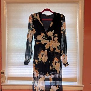 Blue floral romper